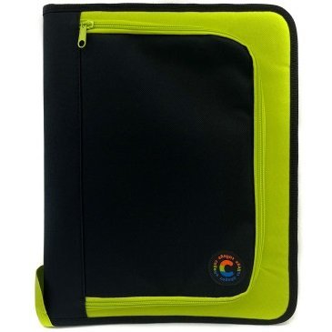 Carpetas A4 C/ Cierre " Negro y Verde Manzana C/ Caartuchera Grande" 2 anillos  College *Cod 509*