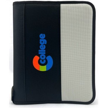 Carpetas A4 C/ Cierre " Negro c/ Gris " 2 anillos  College *Cod 321*