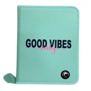 Carpetas 3 anillos C/ Cierre " Good Vibes " College *Cod 360*