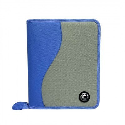 Carpetas 3 anillos C/ Cierre " Azul C/ Gris " College *Cod 352*