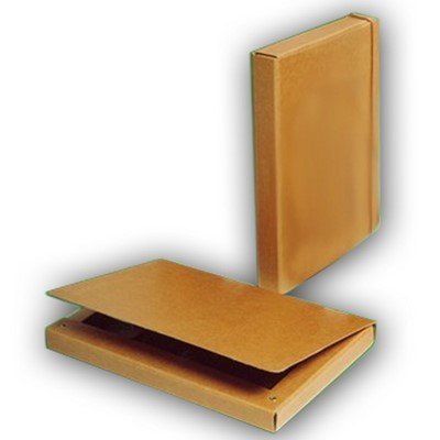 CAJA CON SOLAPAS // 5 CM ECOLÓGICA //  C/ELASTICO ** (Oficio)