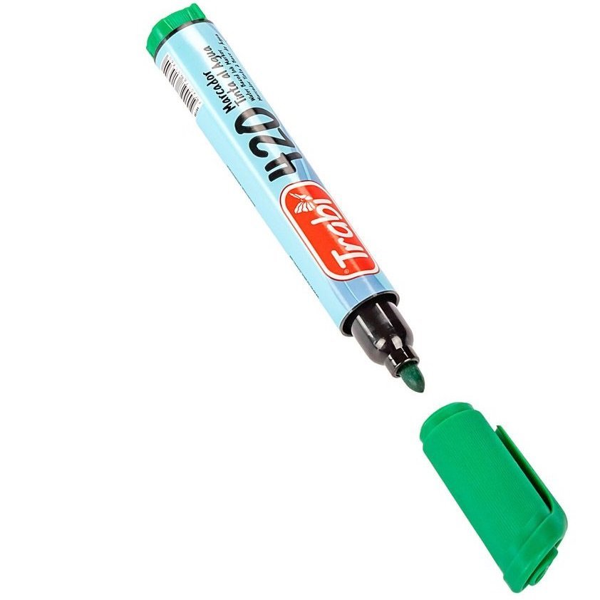 ||OFERTA EFECTIVO / TRANSFERENCIA|| Marcador al Agua ** Verde 420 (CAJA x 12) ** Punta Redonda Trabi