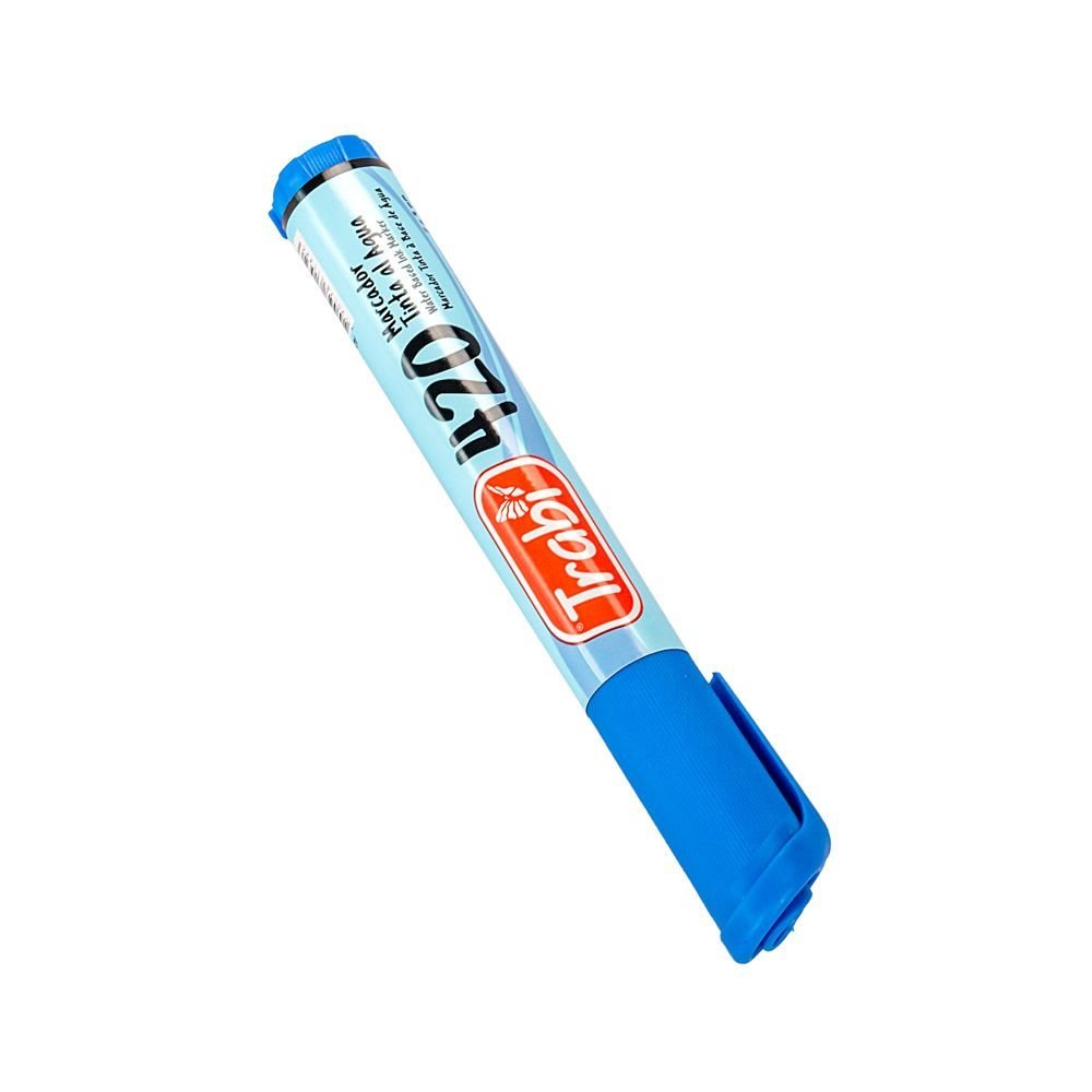 Marcador al Agua - TRABI 420 AZUL Punta Redonda - x UNIDAD