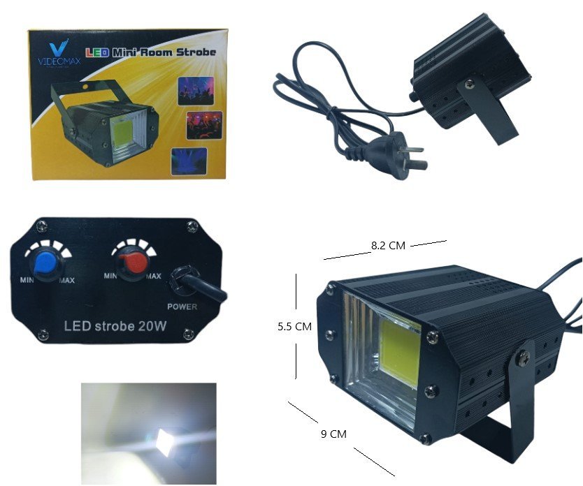 FLASH LED AUDIORITMICO * VIDEOMAX * (LUZ BLANCA - RITMICO) - IDEAL FIESTAS -