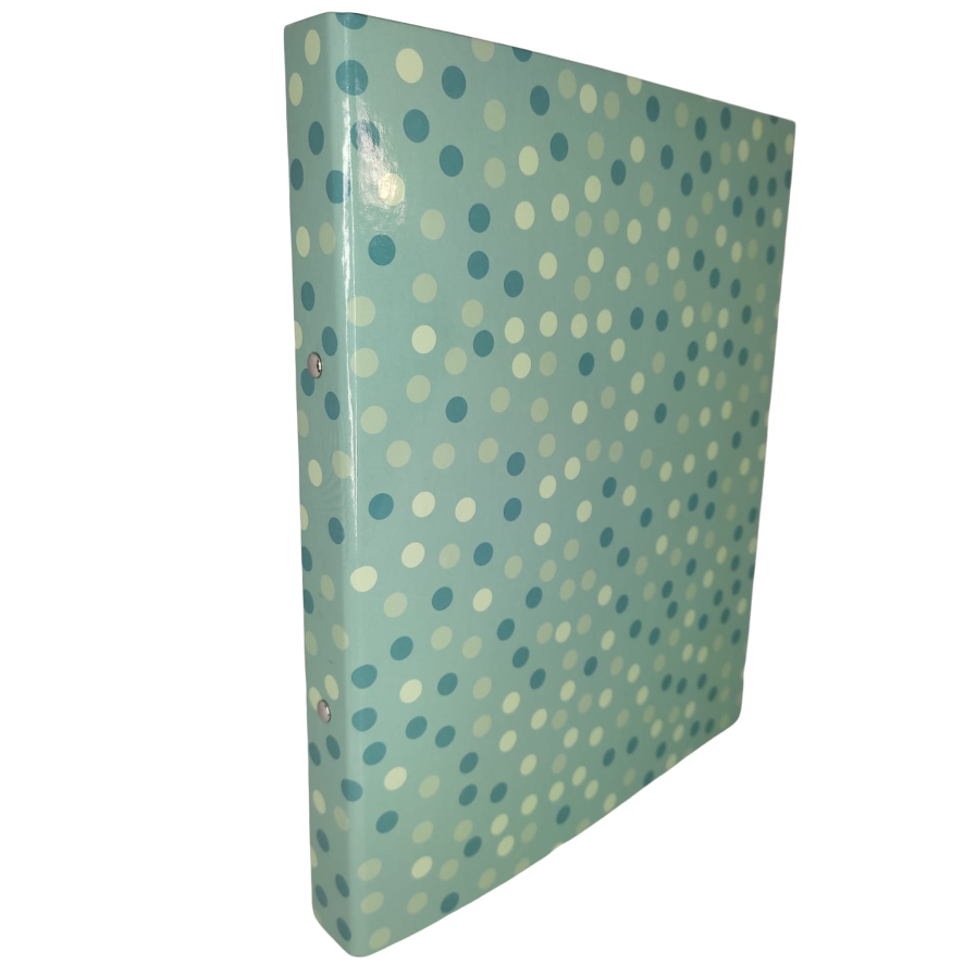 Carpeta Universitaria A4 ** POINT VERDE PASTEL ** 2 anillos 20mm PLASTIFICADA