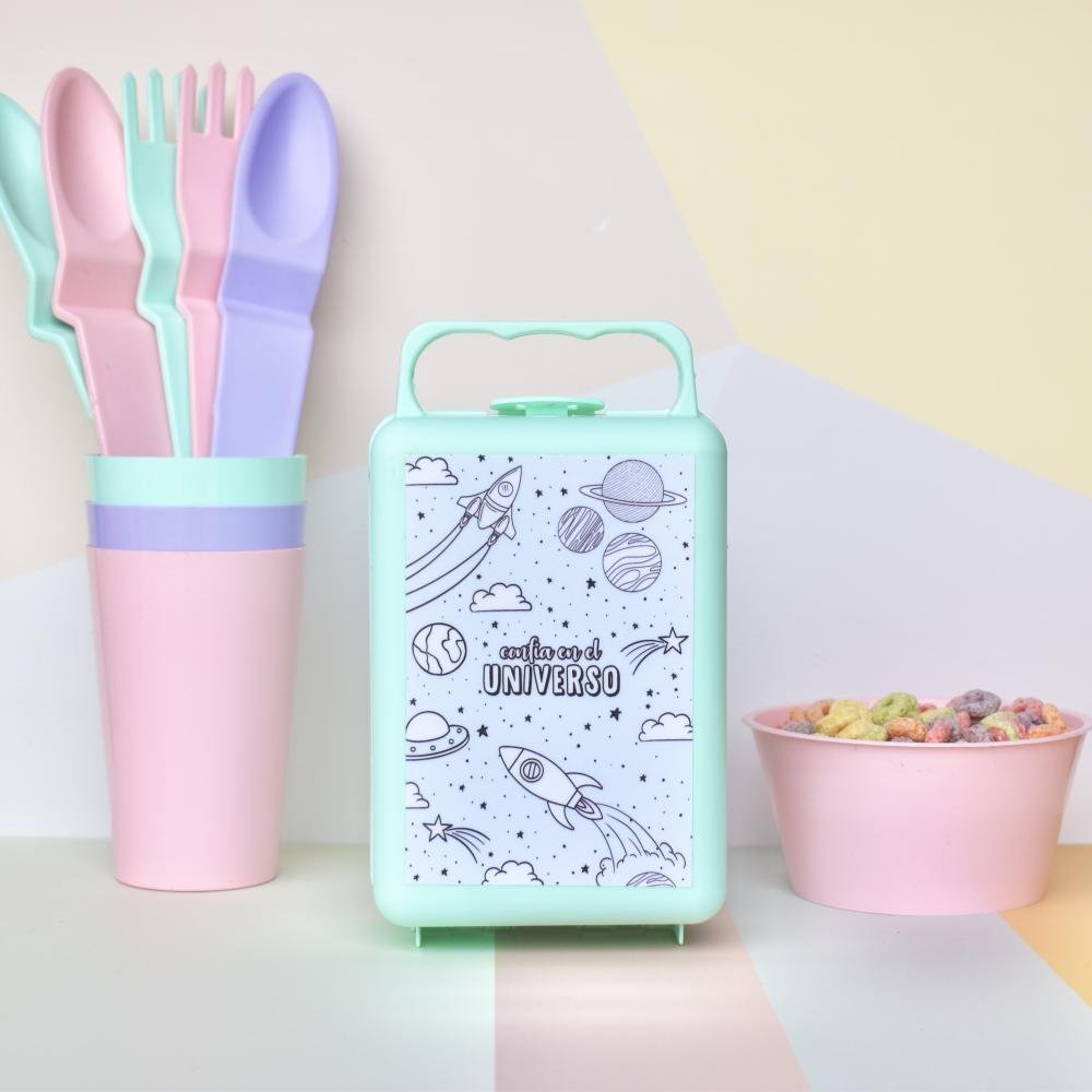 Luncheras Plasticas * Universo * Verde Pastel