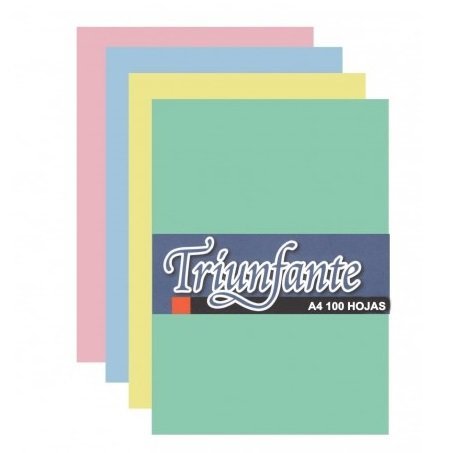 Resma de Papel MULTICOLOR " Triunfante / Luma " Oficio 75 Gr x 100 hojas (Hojas de Colores Surtidos) Rainbow