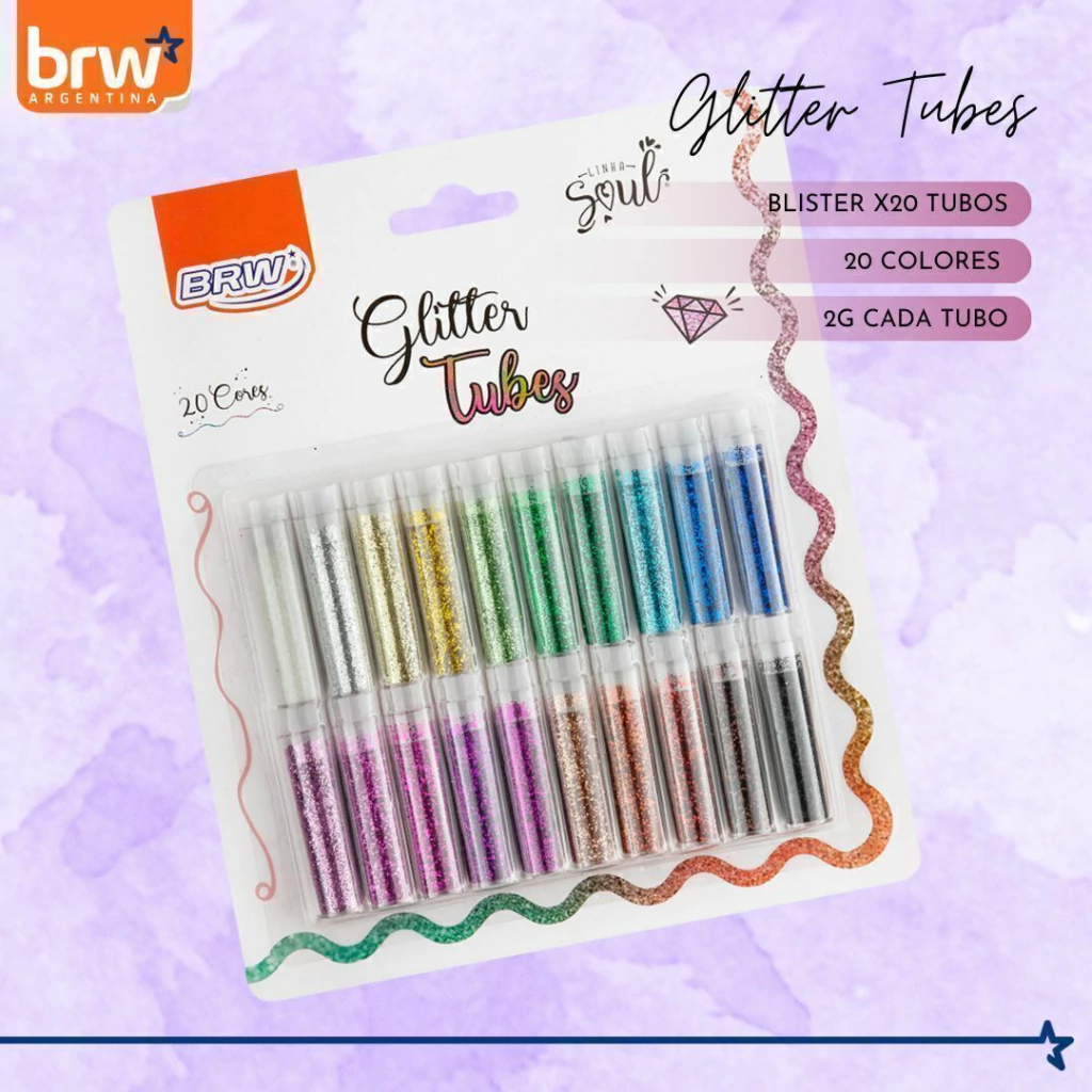 Brillantina BRW Blister x 20 Tubos