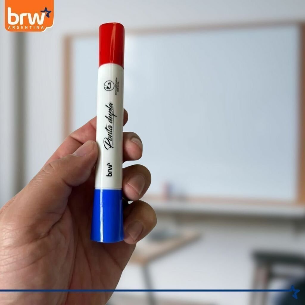 Marcador para Pizarra ** Azul y Rojo (Dos en Uno) ** Dupla BRW