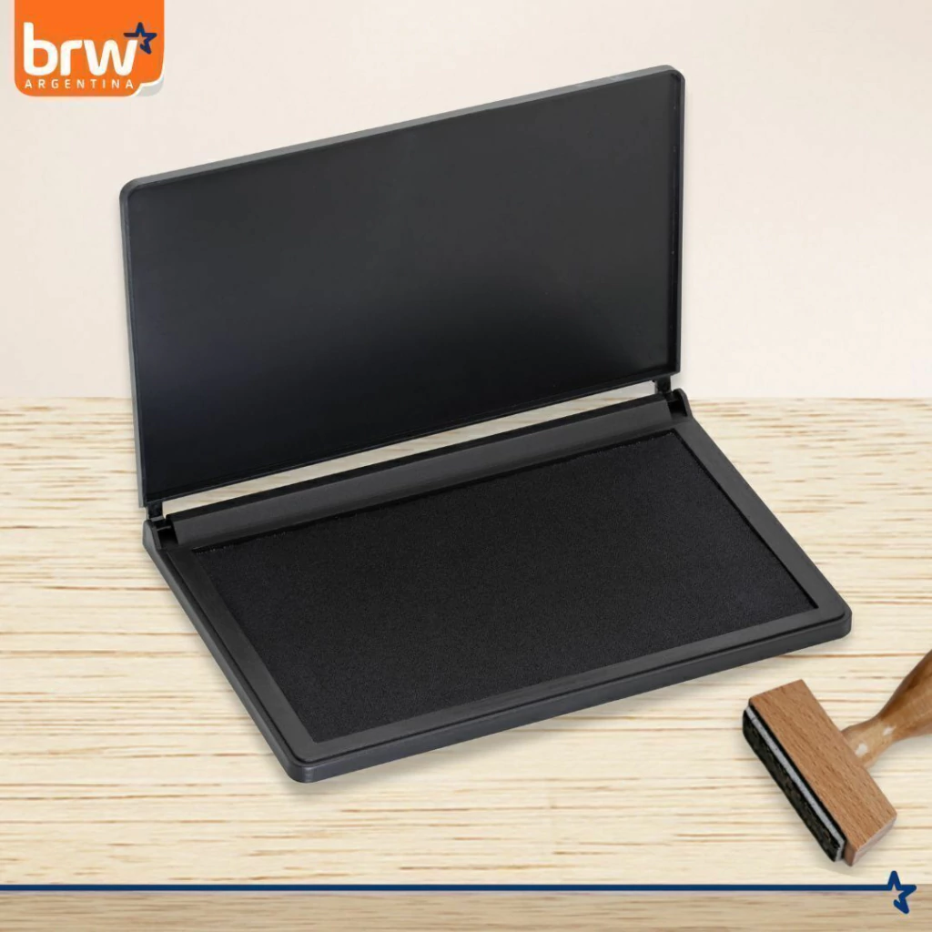 Almohadilla de PLASTIC0 BRW ** CON TINTA NEGRA **  para Sellos N° 4 (Extra Grande)