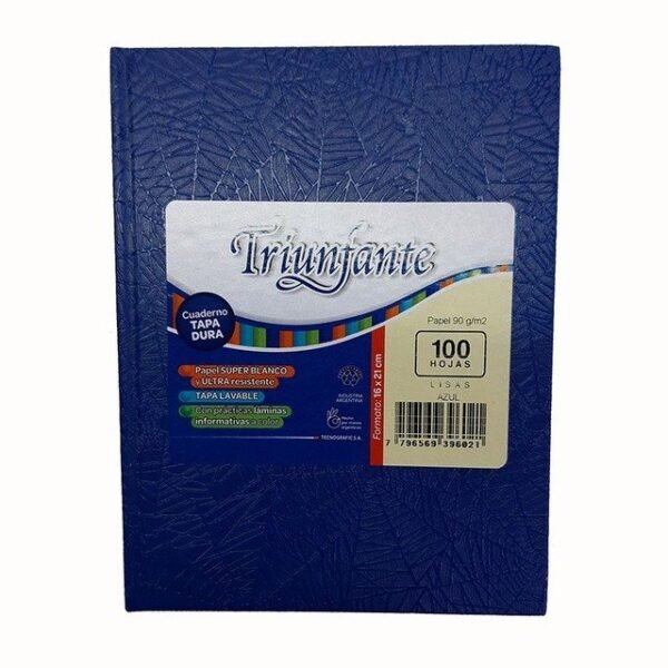 Cuaderno Tapa Dura Forrado Araña // TRIUNFANTE 100 HOJAS RAYADO