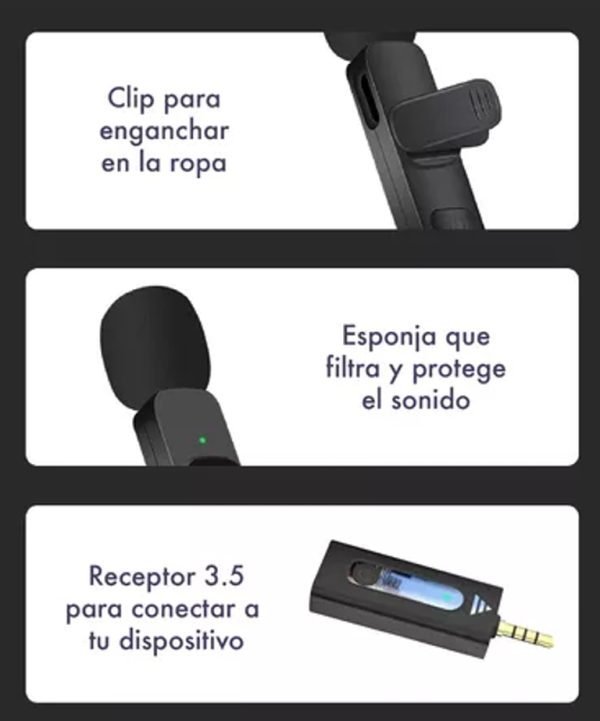Micrófono corbatero "K35" Con Entrada 3.5mm (Entrada Auxiliar)