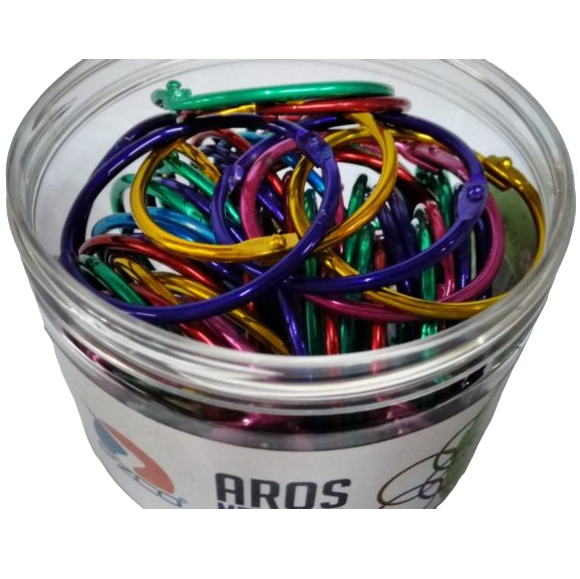 Argollas para Carpetas ** DE COLORES **  Metalicas x unidad (Tamaño Mediano)