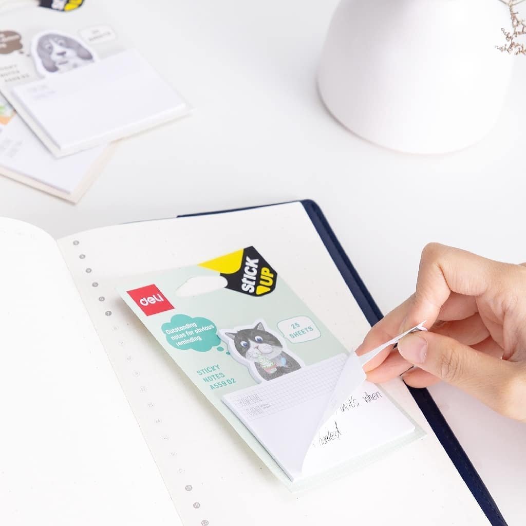 Notas Adhesivas Deli "ANIMALITOS" - 2 EN 1 (Notas adhesivas + Señaladores de Pagina)