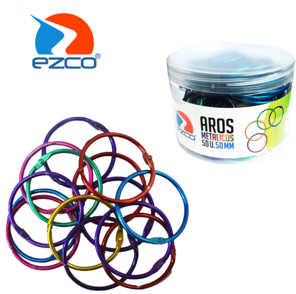Argollas para Carpetas ** DE COLORES **  Metalicas x unidad (Tamaño Mediano)