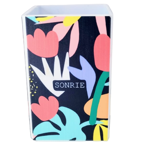 PortaLapiz de Acrilico - Sonríe - Hoy es un gran dia