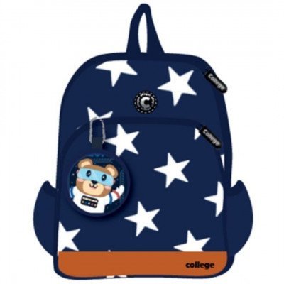 Mochilas " AZUL C/ ESTRELLAS " 13 pulgadas REFORZADA + Monederito