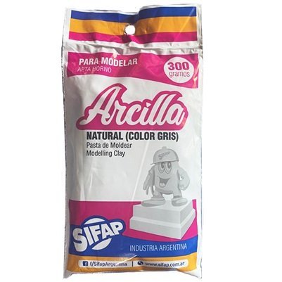 Arcilla Sifap x 300 gr NATURAL (color Gris)