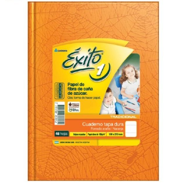 Cuaderno Tapa Dura Forrado Araña // EXITO 50 HOJAS