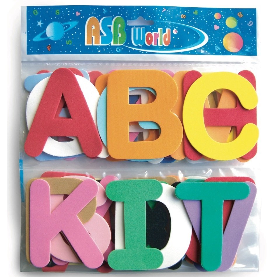 Aplicaciones en Goma Eva " Abecedario Liso"