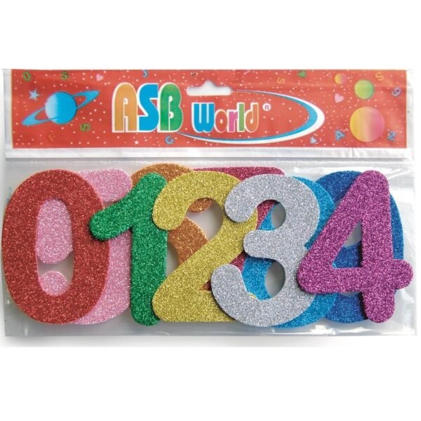 Aplicaciones en Goma Eva " Numeros c/ Brillo"