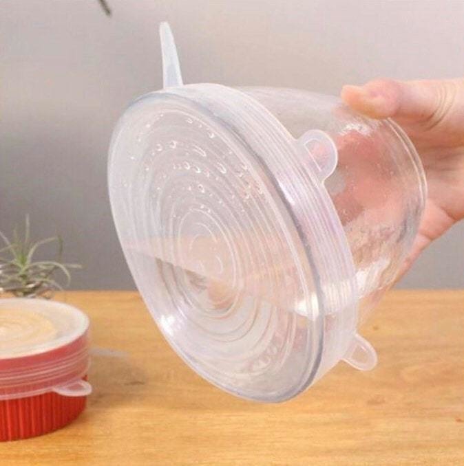 Set de Tapas de Silicona x 6 Para Alimentos y Bebidas