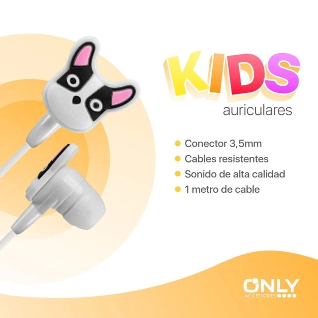 Auriculares ONLY Kids ** Perrito ** c/ Micróf0no (Dog)