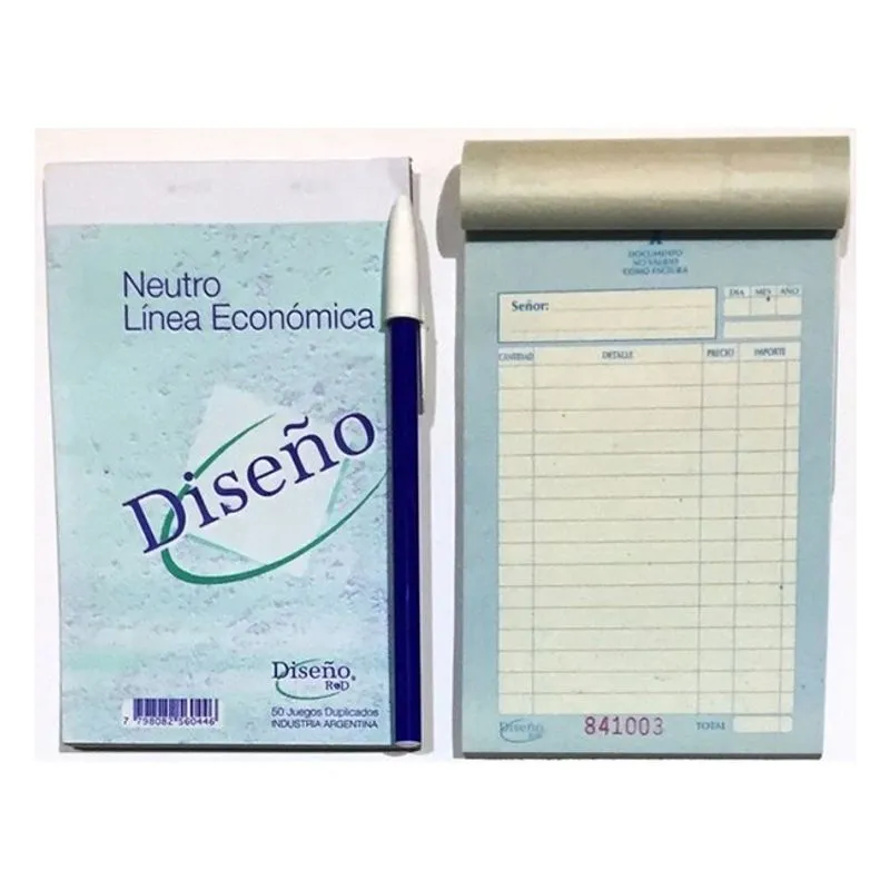 Talonario "X" de Presupuesto CHICO - Diseño -