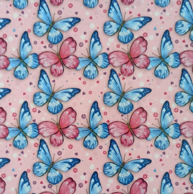 Contact en rollo - MARIPOSAS - de 45 cm de Ancho 1 Metro Premium (90 micrones)