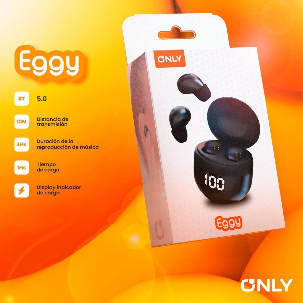Auriculares ONLY * EGGY AZUL * PREMIUM Inalámbricos Bluetooth