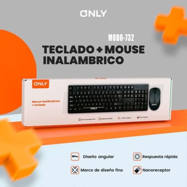 Combo Inalámbrico ONLY "NEGRO" ( Teclado + Mouse )