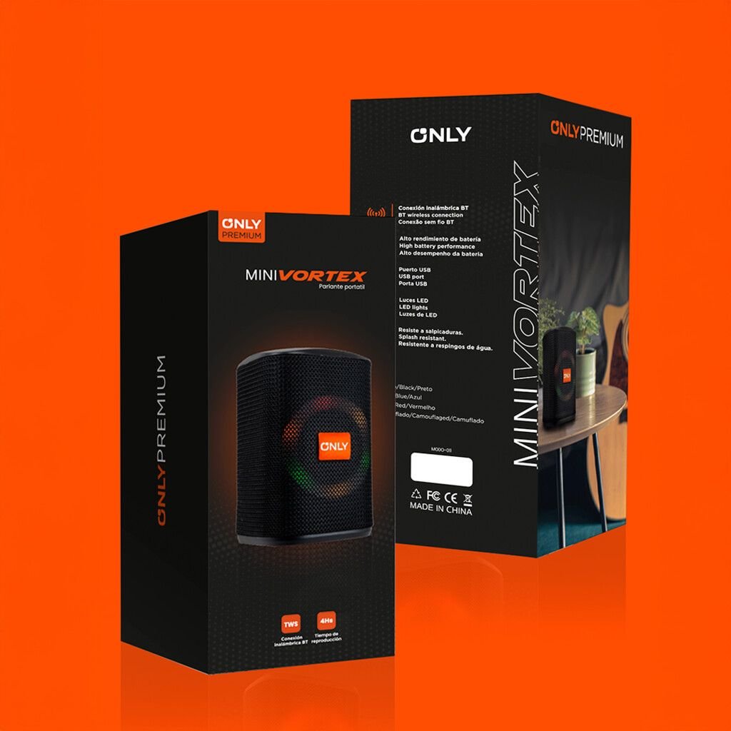 Parlante "MINI VORTEX ONLY" Batería Bluetooth Inalámbrico