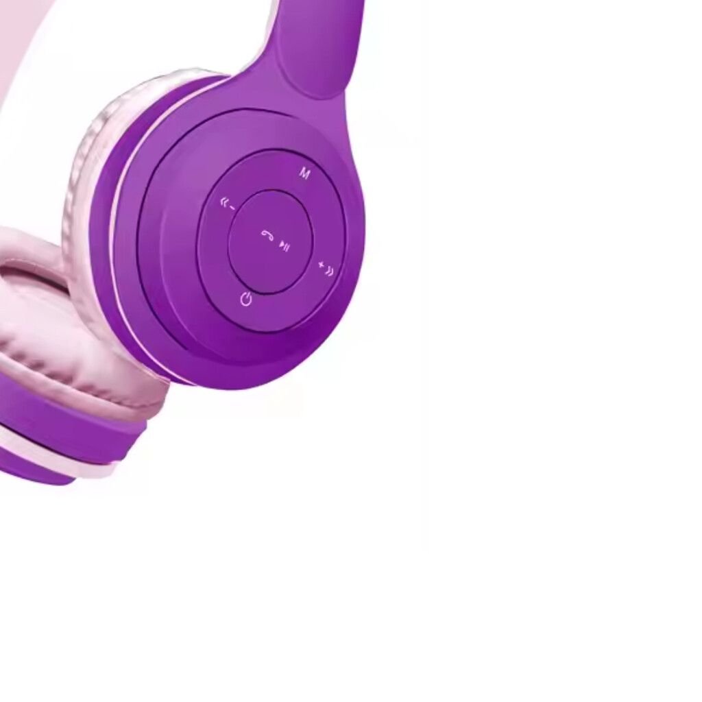 Auriculares Inalámbricos XAEA * GATITO LILA * Con Luz Bluetooth