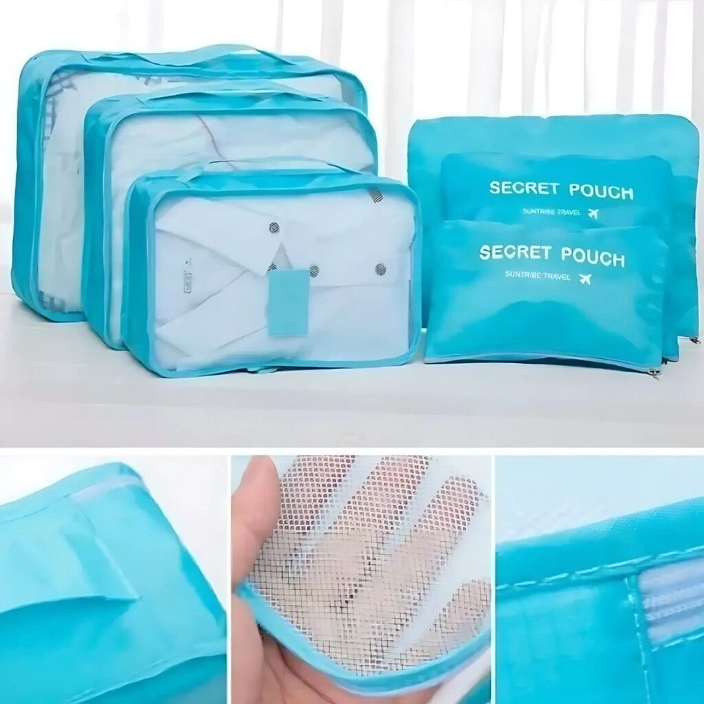 Sets Organizadores de Valijas x 6 unidades CORAL (Ideal para viajeros)