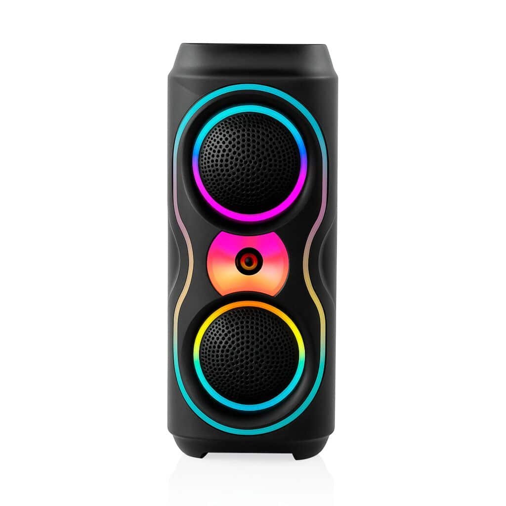 Parlantes Torre XAEA " MODX-003S 5" x 2 " C/ LUCES Bluetooth Inalámbrico (PREMIUM)