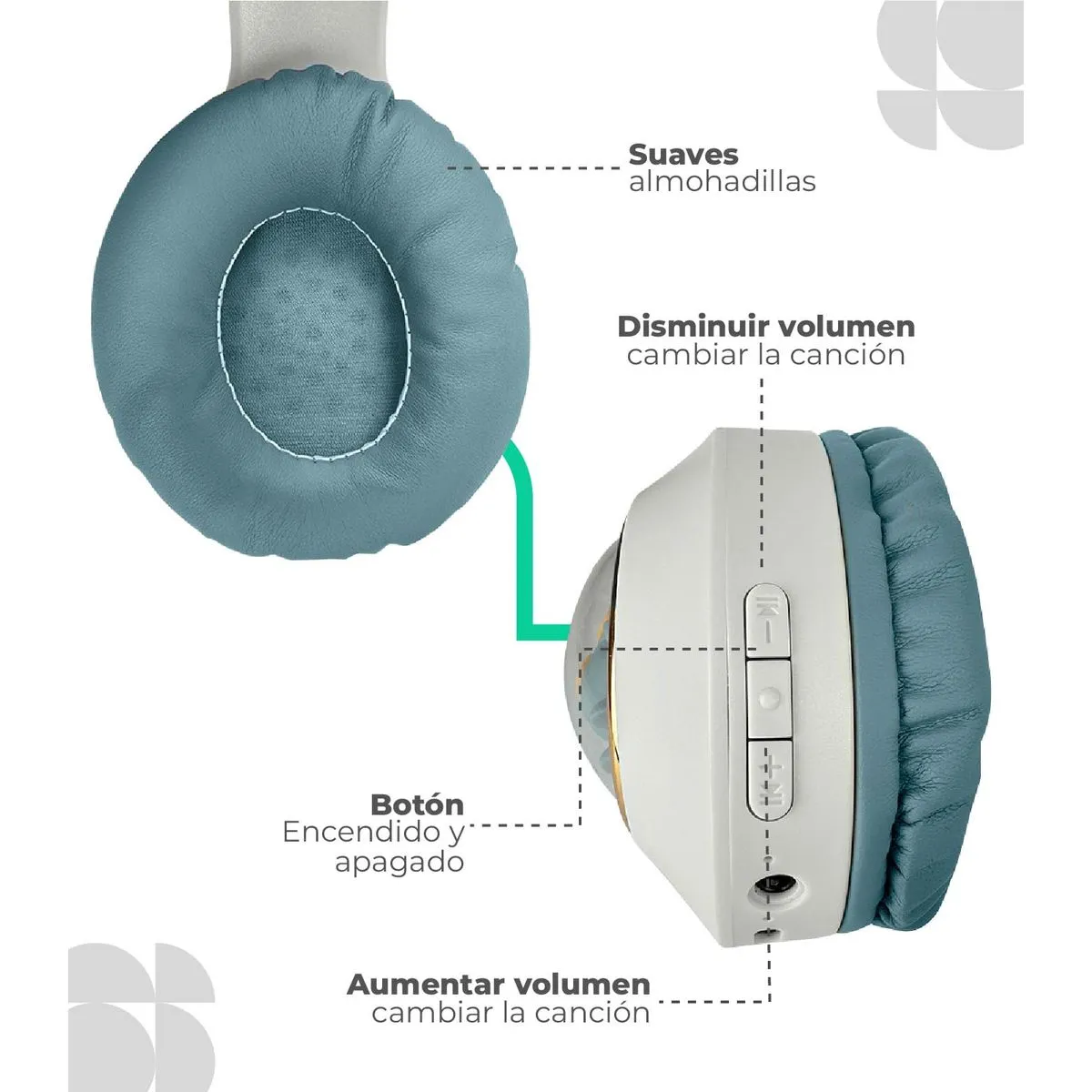Auriculares Inalámbricos * Astronautas Gris *YDM55 Bluetooth (Premium)