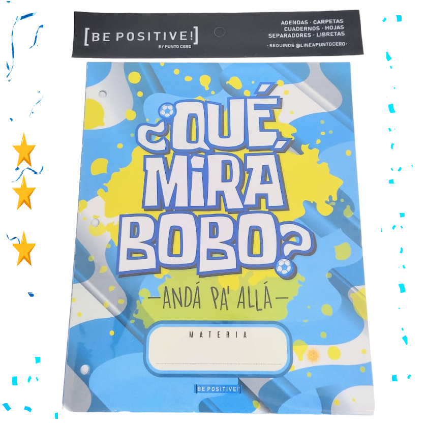 Separadores de Materias "SELECCIÓN ARGENTINA" Tamaño Escolar (Fantasia) PUNTO CERO BE POSITIVE