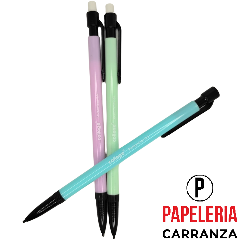 Portamina COLLEGE ** PASTEL **  0.5 mm  (con Borrador)