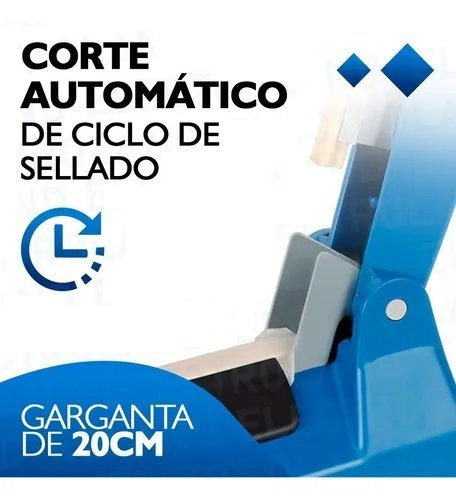 Selladora de Bolsas Oryx 200 MM (20 Cm de sellado) Cortadora c/ Regulador