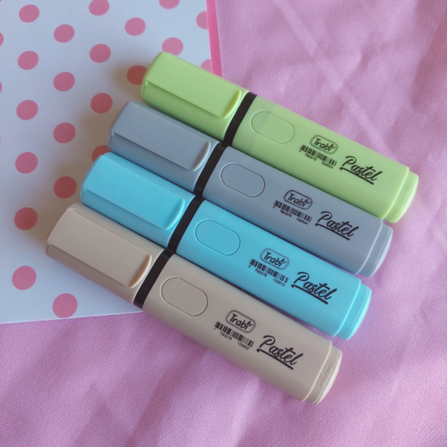 Caja Resaltadores Trabi * Vintage Pastel x 4 * Chatos