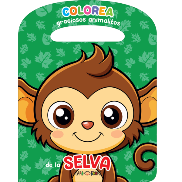 LIBRITOS PARA COLOREAR * SELVA *  C/ MANIJITA 16X21 -COLECCION COLOREA GRACIOSOS ANIMALITOS-