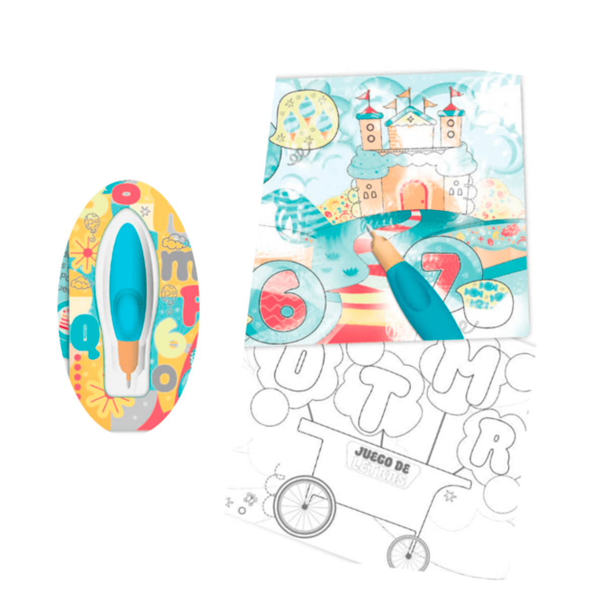 LIBRITOS PARA COLOREAR "NUMEROS Y COLORES" CON PINCEL DE AGUA MAGICO RECARGABLE