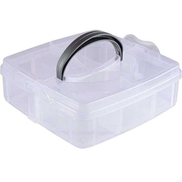 Caja organizadora de Plástico c/ manija - 6 Divisiones -