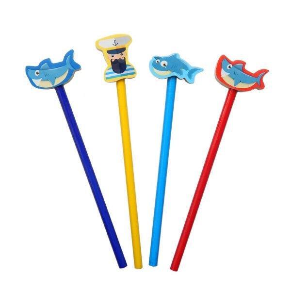 Lapiz Negro "Tiburon" Grafito c/ Borrador Fantasia