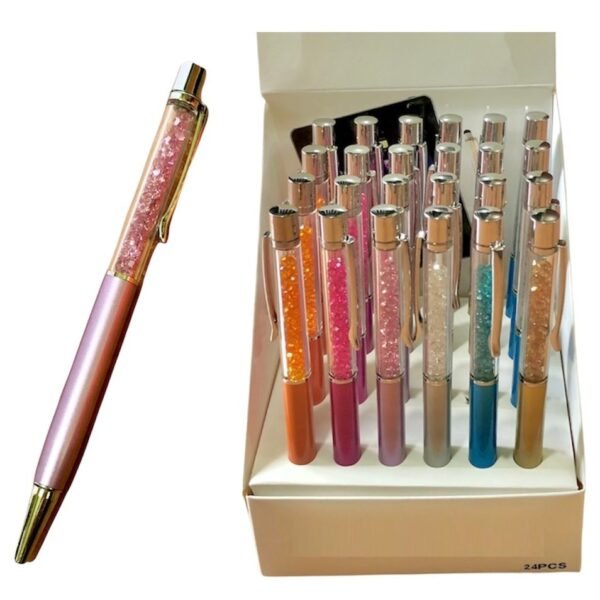 Lapiceras Metalicas * Strass (Brillo) * Tinta negra