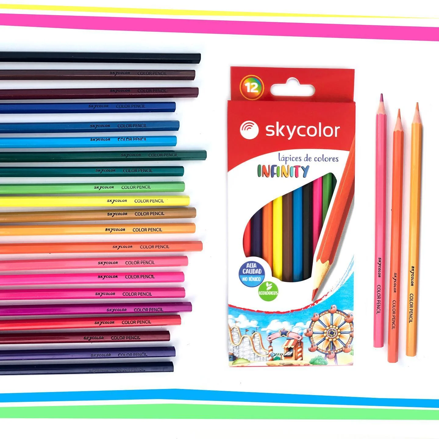 Lapices de color SKYCOLOR x 12 colores