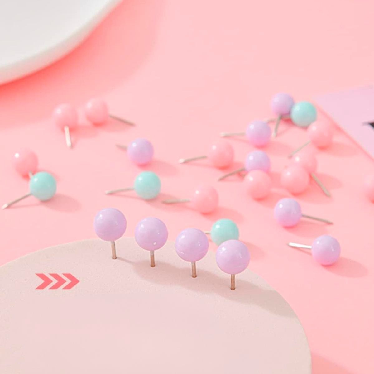 SET DE OFICINA * MIAX PASTEL * CLIPS + BANDAS ELASTICAS + CHINCHES