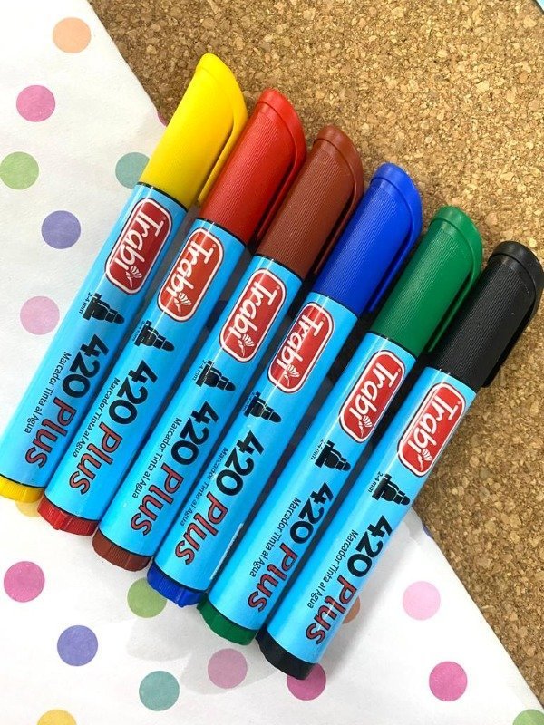 Marcadores Trabi CLASICOS x 6 (Punta Redonda)