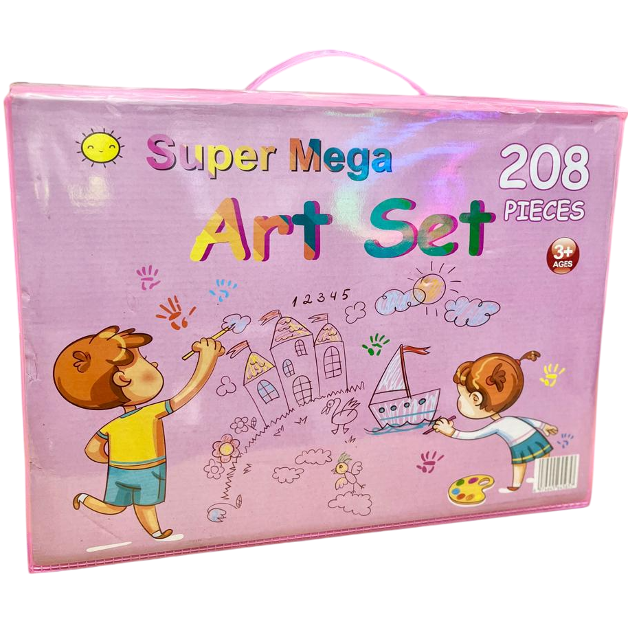 VALIJA * ART SET ROSA * x 208 PIEZAS - SUPER MEGA SET DE ARTE -