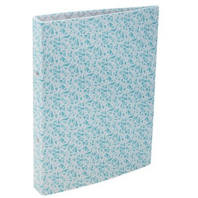 Carpeta Universitaria A4 ** MOSAICO CELESTE PASTEL ** 2 anillos 20mm PLASTIFICADA